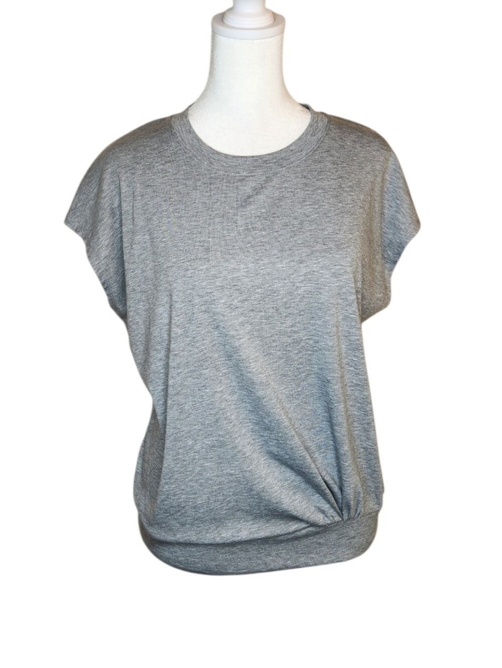 NEW Evereve Twist Muscle Tee in Heather Grey Size Small